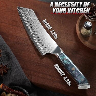 Нож Santoku Dragon Riot - професійний кухонний ніж з ручкою з харчу, з піхвою