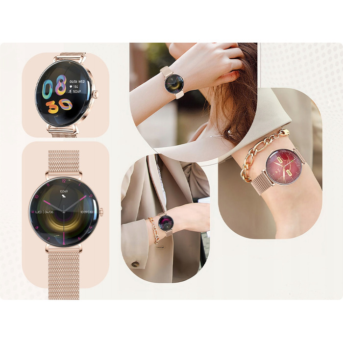 Смарт-годинник JG Smart PRESTIGE AMOLED для жінок, сріблястий