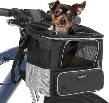 Корзина для собак на велосипед до 3 кг, універсальний кріплення Φ53 мм, сумка-рюкзак, автокрісло з дихаючою сіткою, водовідштовхувальне сидіння для маленьких собак
