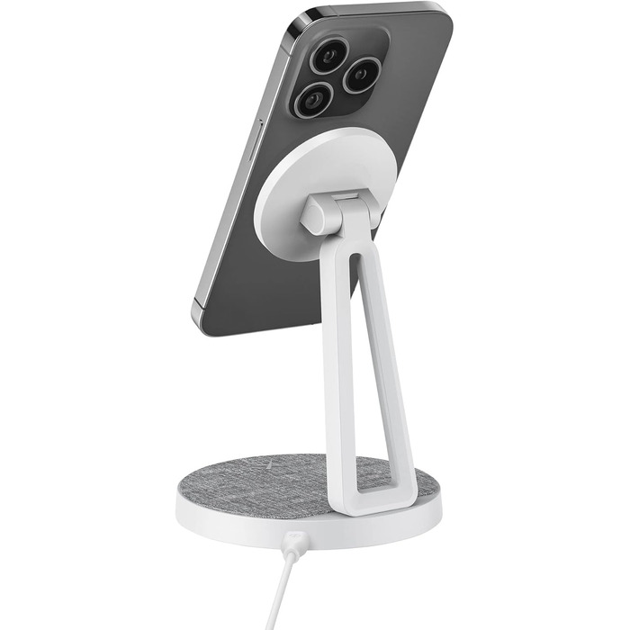 XLayer MagFix Pro 2-в-1 зарядний стан для Apple MagSafe: підставка, бездротова зарядка iPhone 16/15/14/13/12/11 Pro Max Plus, AirPods (сірий/білий)