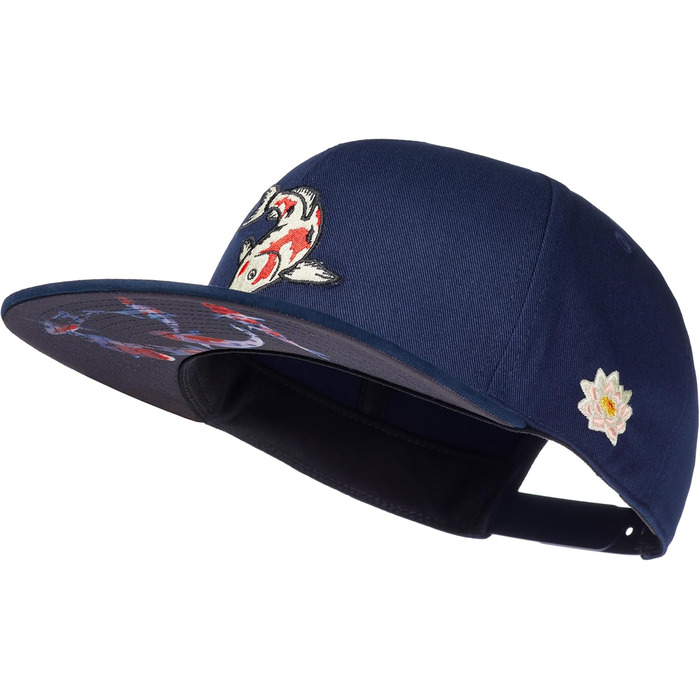 Кепки Snapback Cadency® для чоловіків та жінок, унікальні тематичні кепки, бейсболки з прямим козирком, регульовані, теплі зимові - темно-зелені (Кої, Navy)