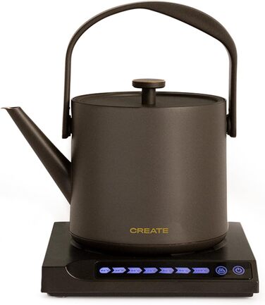 CREATE Electric Kettle 0.5L White - Keep Warm, Safety System, Thermostat, Digital Display, Temperature Indicator, 880W