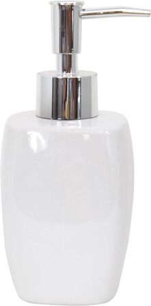 Набір аксесуарів для ванної кімнати MSV Keramik: мильниця, дозатор мила, стакан для зубної щітки, сірий (білий)