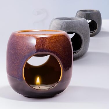 Аромалампа Kaloogo Sabai Scent Pure, керамічна, океанічно-синя, для ефірних олій та воску, мінімалістичний дизайн, якісна теплоємність, підходить для ароматичних свічок і ароматерапії