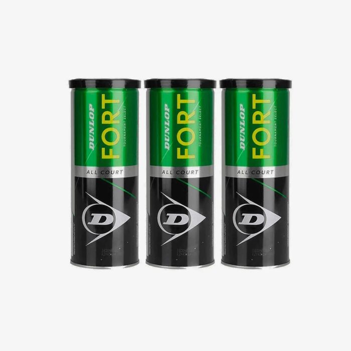 Dunlop Fort All Court Tennis Balls - Tripack (9 Balls / 3 Sets)