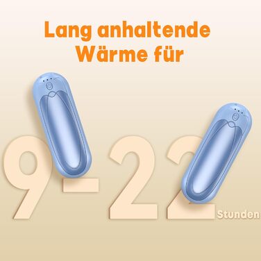 Електричні грілки для рук 2 шт. 7000mAh з 3 рівнями нагріву, портативні магнітні грілки для рук, подарунок на зиму для жінок та чоловіків (2 шт. блакитні)