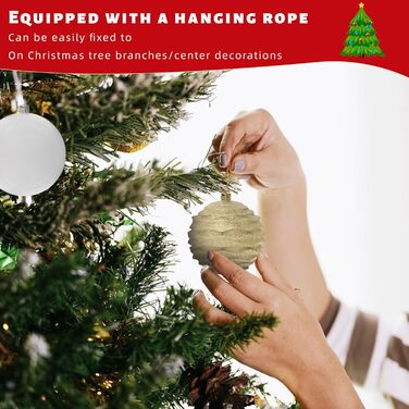 Набір прикрас для ялинки Aufun 108 шт. Преміум якість, пластик, з верхівкою, ялинкові кулі, зірки, безпечні прикраси, ялинкові кулі багаторазового використання, декор для ялинки (шампань, срібло)