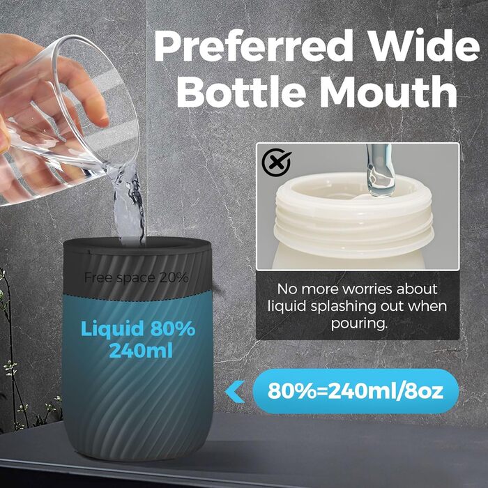 Automatic Soap Dispenser 300ml Electric Automatic Soap Dispenser with Sensor, No Touch Automatic Soap Dispenser with USB Charging for Bathroom, Kitchen, Toilet Black