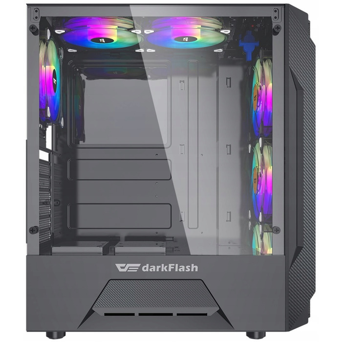 Корпус для комп'ютера Darkflash LEO, чорний, ATX, USB 3.0, Midi Tower