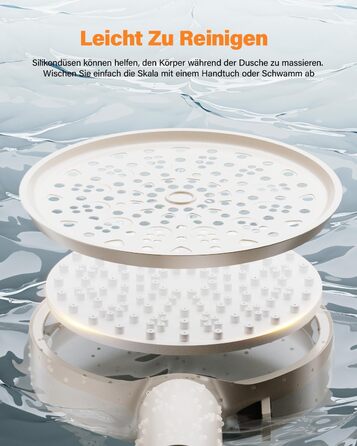 Cobbe Shower Head with Filter, High-Pressure Handheld Shower with Hose, 6 Spray Patterns Water-Saving Shower Head with 20-Layer Filtration, Shower for Hard Water, Residual Chlorine, Bacteria, and Heavy Metals (Khaki)
