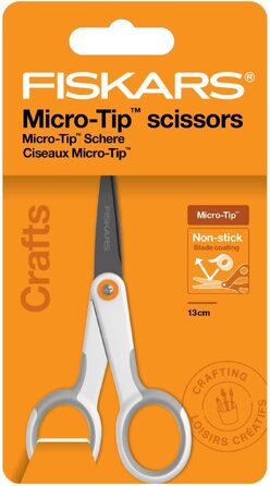 Універсальні ножиці Fiskars з антипригарним покриттям Titan, 21 см, нержавіюча сталь, біло-помаранчеві (1004721)