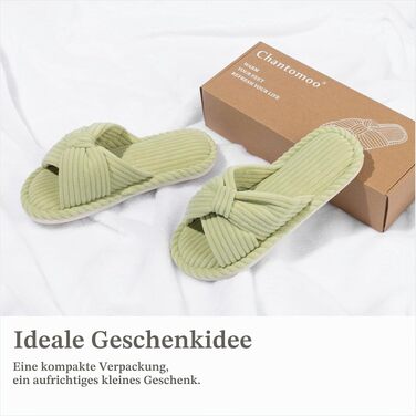 Жіночі домашні капці Chantomoo з ефектом пам'яті (Memory Foam), відкриті пальці, вельветові, протиковзкі та комфортні