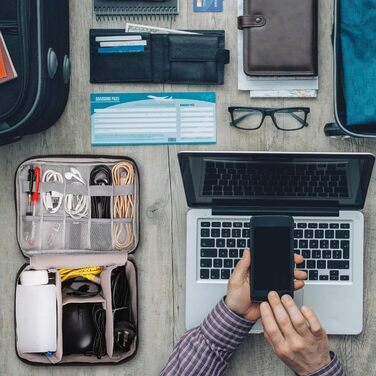 Водонепроникна органайзер-сумка для кабелів та аксесуарів QIMEI-SHOP | SD-картки, флешки, Power Bank, HDD