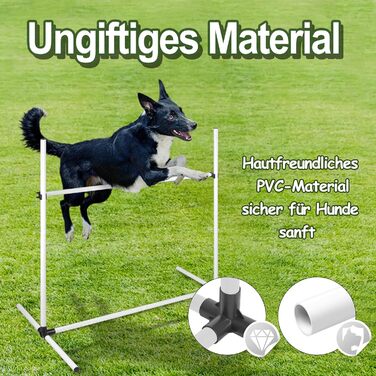 Набір для аджиліті для собак Grün 4X: набір шлагбаумів, регульована висота, 104x70x101 см