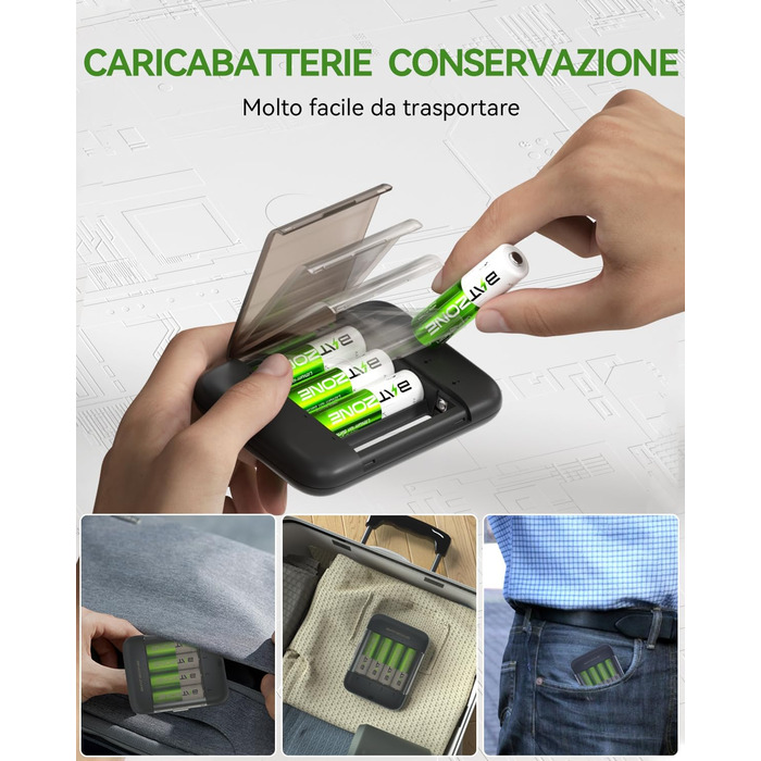 4 шт. акумулятори AA 1.5V 2500 mAh Lithium з зарядним пристроєм на 4 слоти (без кабелю зарядки)