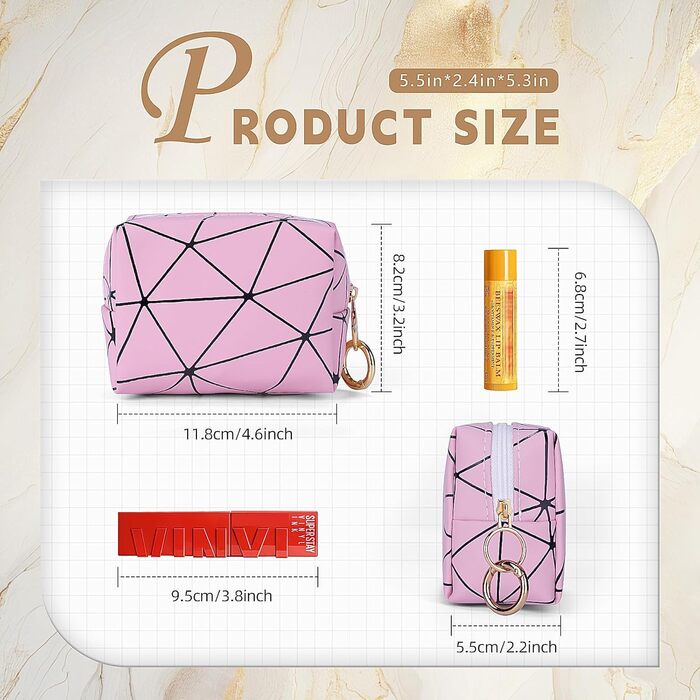 Косметичка жіноча мініатюрна Kometik, органайзер для косметики, дорожня косметичка, валізка, чорний та бежевий