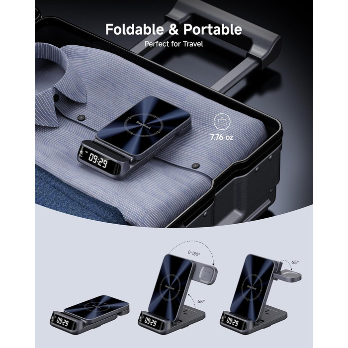 Бездротова зарядка SwanScout для Google Pixel 9 Pro Fold/9a/9/Fold/8/7/6, Pixel Watch 3/2, Fitbit Versa 4/3 (708G2, без адаптера)