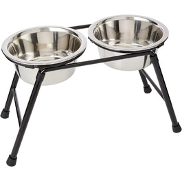 Подвійний годівниця для домашніх тварин Classic Pet Products з нержавіючої сталі, 300 мм, 2 x 1600 мл, VIT-36757 (3 шт.)