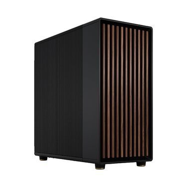 Корпус ПК Fractal Design North XL Charcoal Black з темним склом, фасад з горіхового дерева, 2 x 140 мм вентилятори, USB Type-C, ATX Mid-Tower