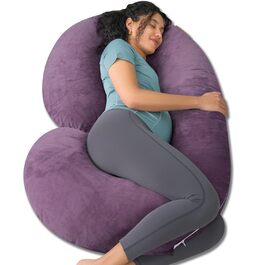 Подушка для вагітних INSEN C-подібної форми, повна підтримка тіла для сну та годування, знімний чохол