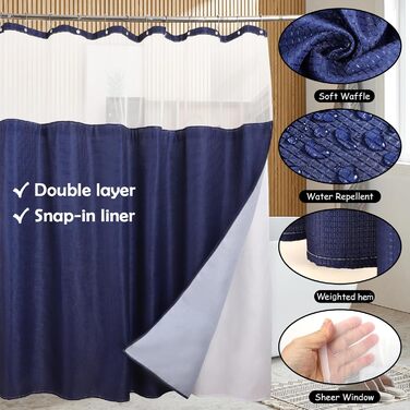 Комплект аксесуарів для ванної кімнати: душовий завіс та килимки (темно-зелений)