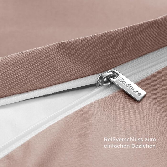 Комплект постільної білизни BEDSURE 135x200 2шт: ковдра 135x200 см, наволочка 80x80 см, Adobe Rose, мікрофібра, поліестер, з блискавкою, ÖKO-TEX