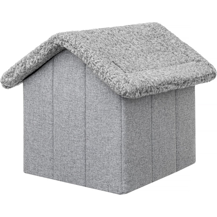 Будиночок для тварин: собачий/кітчий, сірий, 38x44x45 см