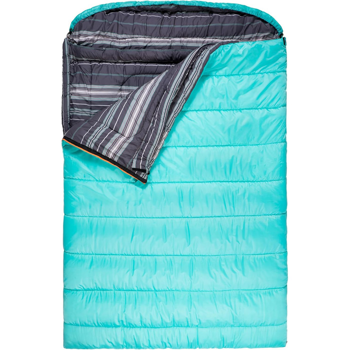 Сплячий мішок TETON Sports Mammoth Queen-Size Double для кемпінгу - теплий та зручний, 0°F (teal taffeta)