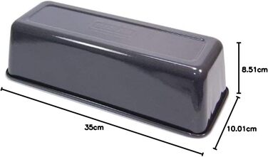 Original Kaiser La Forme Plus Loaf Pan 35 cm, Loaf Pan for 1500g Bread, Enamel Base, Loaf/Cake Pan, Coated, Sourdough-Resistant, Black
