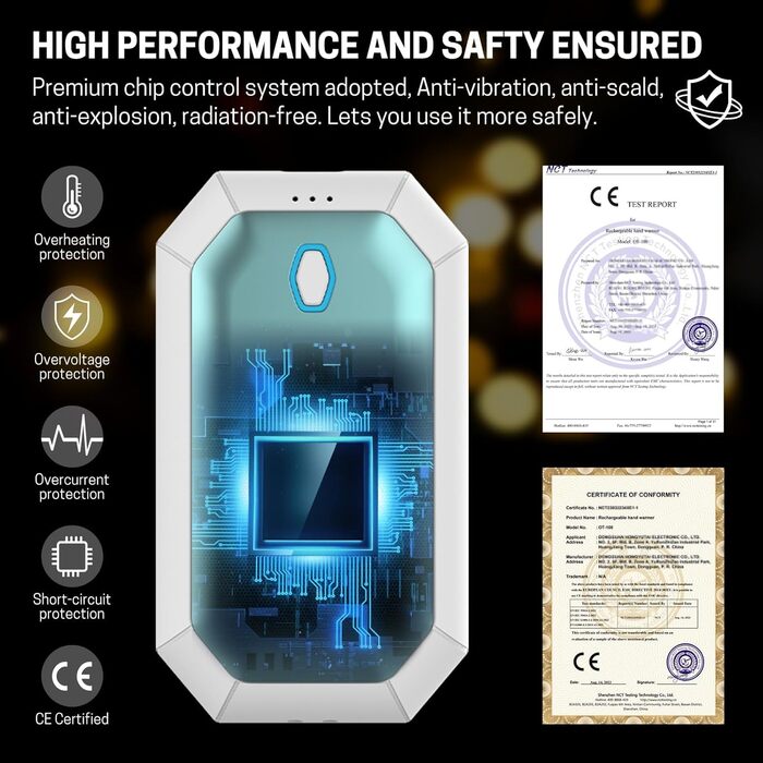 Електричні грілки для рук, 2 шт., 4000mAh, портативні, для активного відпочинку, кемпінгу, полювання, гольфу, зимові подарунки для жінок, чоловіків, сімей (блакитний)