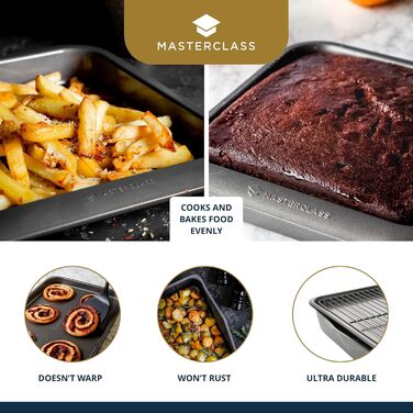 Набір форм для випічки MasterClass Smart Space Stacking Antihaft, 7 шт., сірий. Набір для випічки та запікання