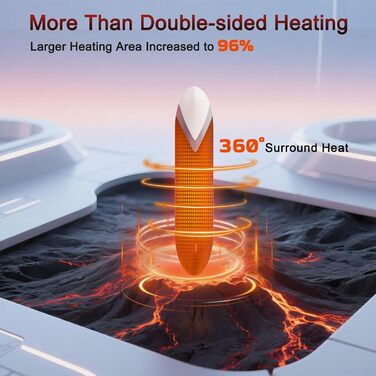 Електричні нагрівачі для рук Karecel 2 шт., USB, 6000mAh, Slim, чорний - подарунок для жінок та чоловіків