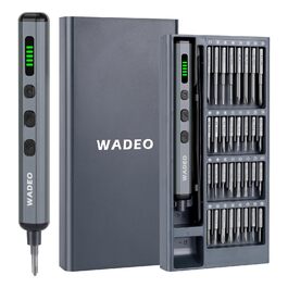 Набір викруток WADEO Mini Elektro 82 в 1: Магнітний прецизійний набір для ремонту iPhone, телефонів, ноутбуків, окулярів, годинників. З LED підсвіткою та регулюванням моменту