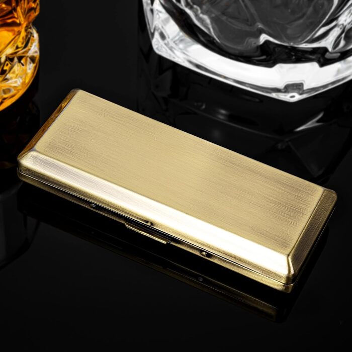 Металеве тютюнотримач Retro Stilvolles Design для 20 сигарет (100mm) - бронзовий, захисний гаманець для чоловіків та жінок