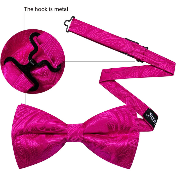 Тісний кравецький аксесуар Barry.Wang: краватка, хустинка та запонки в стилі 'Пlaid' (магента)