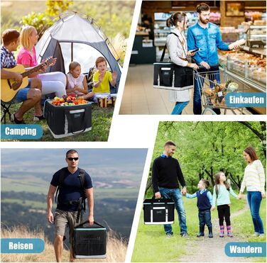 Сумка-холодильник INSMEER 48L: велика, для 65 банок, XXL, водонепроникна, для пікніків, кемпінгу, пляжу