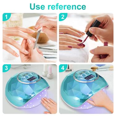Лампа для манікюру Janolia 86W UV LED з сенсором та LCD дисплеєм для гель-лаку, підходить для нігтів рук та ніг
