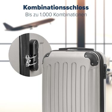 Чемодан ручної поклажі TRVLMORE 54x36x20 см - валіза на колесах, ручний чемодан, валіза з жорстким корпусом, легкий ручний чемодан, валіза на колесах