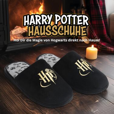 Чоловічі халапи Harry Potter від United Labels, чорні, зимові, 42/43 EU
