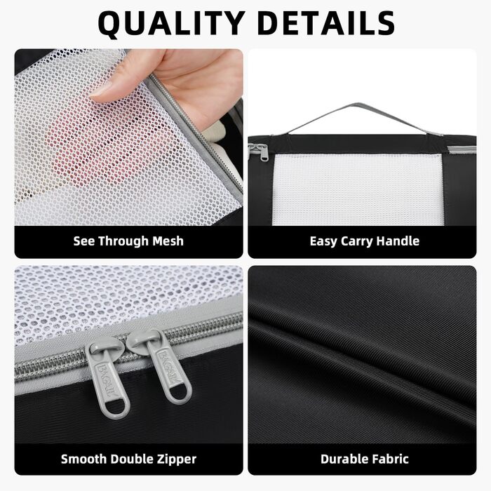 Набір органайзерів для подорожей BAGAIL (10 шт.) – Matcha Green. Організатори для валіз, ручної поклажі.