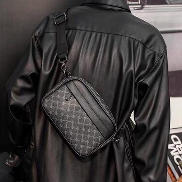 Чоловіча сумка-месенджер через плече Klein: водонепроникна сумка CrossBody з багатофункціональними кишенями для роботи та подорожей, чорна