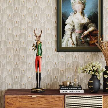 Kare Design Table Clock, Multicolor, Table Clock, Clock, Dog, 65x13x11 cm (H/W/D) (Gentleman Deer)