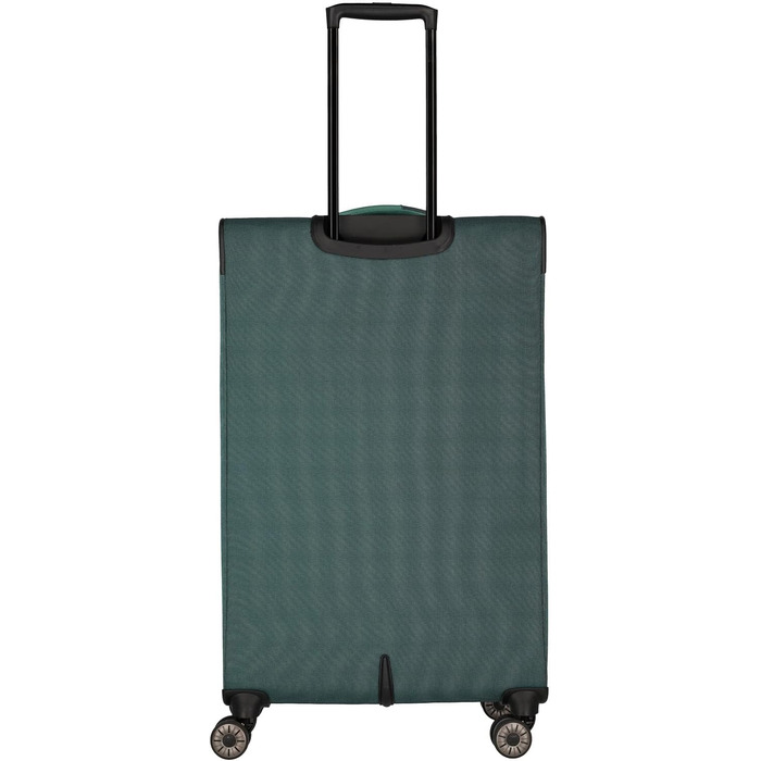 Travelite 4-Wheel Luggage Size L Softshell made from recycled material, Luggage Series VIIA: Trolley with expandable gusset + edge protection, 77 cm, 91-103 liters