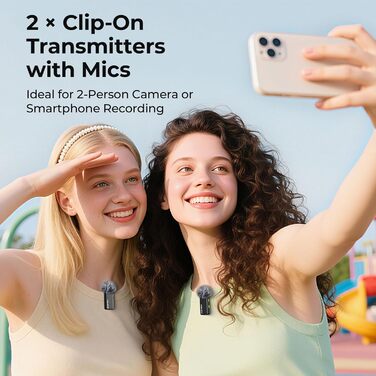 Мікрофон FULAIM X6S: Бездротовий петличний мікрофон з AI шумозаглушенням для iPhone, камер, відео та Vlogging