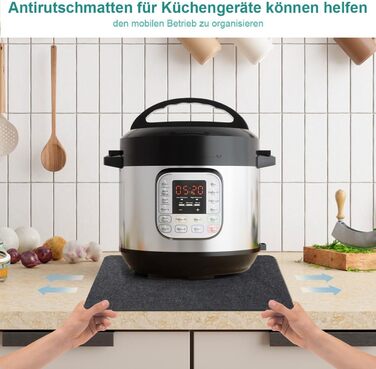 Термостійкі підкладки під кавомашину, мікрохвильову піч, тостер, фритюрницю (2 шт., 30x45 см, чорний)