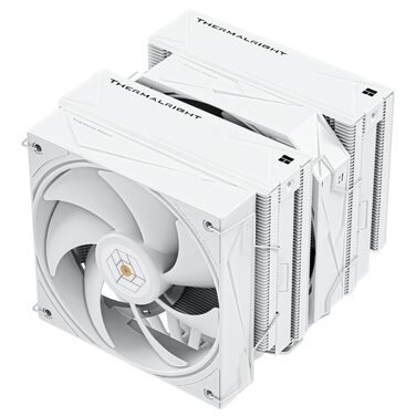 Кулер для процесора Thermalright Royal Pretor 130 Ultra White, двовежевий повітряний охолоджувач з 7 тепловими трубками для AM4/AM5, Intel LGA1851/1700/115x/2011, білий