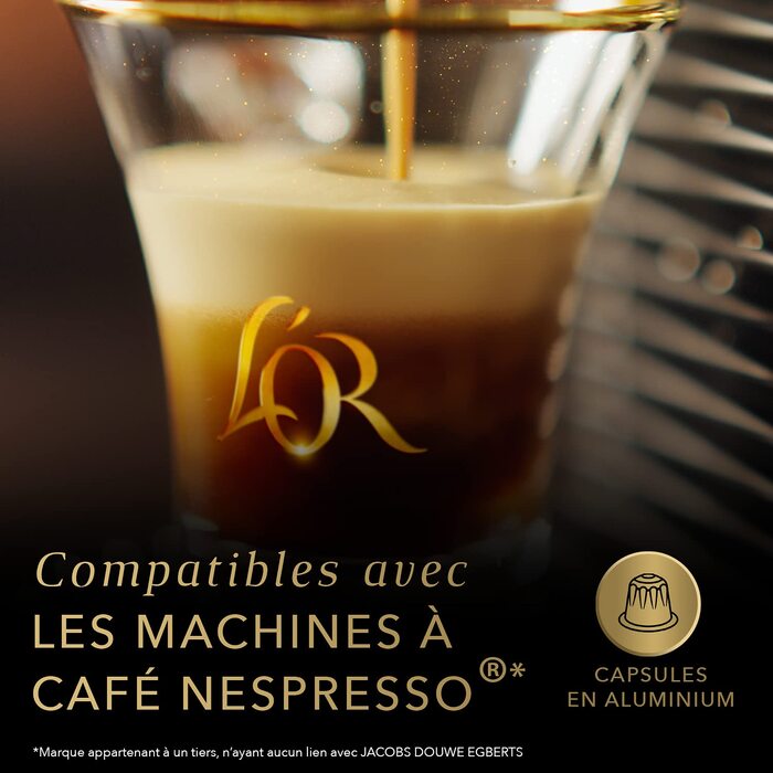 Кавові капсули L'OR Espresso Ristretto для Nespresso, 100 шт (10 упаковок по 10 капсул)