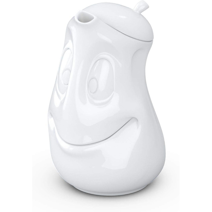 Порцеляновий чайник FIFTYEIGHT PRODUCTS Tassen 'Gut drauf', 1200 мл, білий, Німеччина