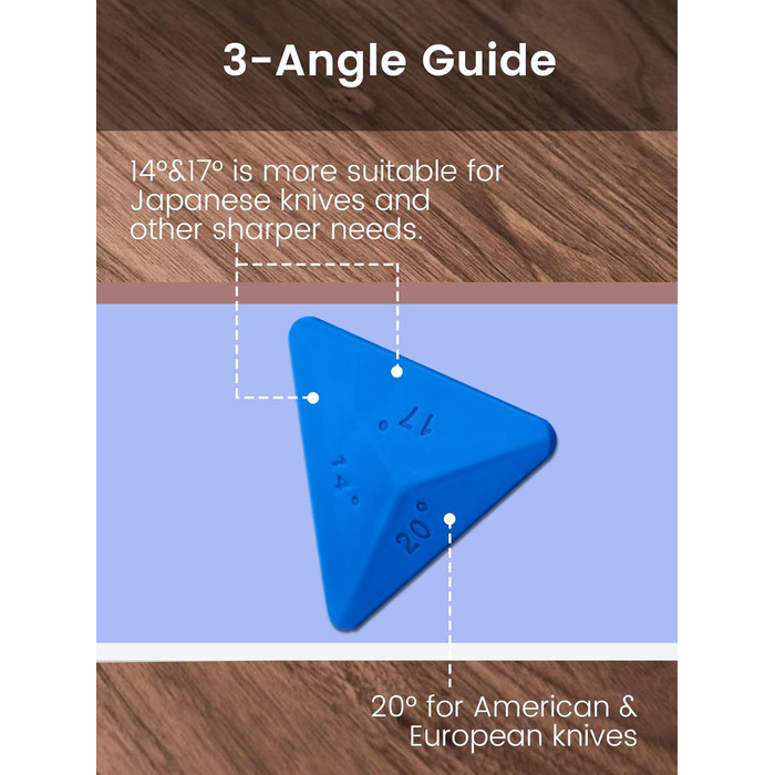 Набір точильних каменів Schleifstein 3-в-1: 400/1000/5000 грит, з підставкою, кутовою направляючою та шкіряним ремінцем для заточування ножів