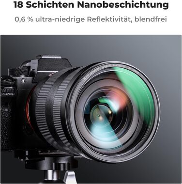 UV-фільтр K&F Concept K-Serie 72mm з магнітним кріпленням для захисту об'єктива